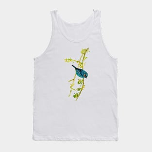 Watercolor blue Tanager bird Tank Top